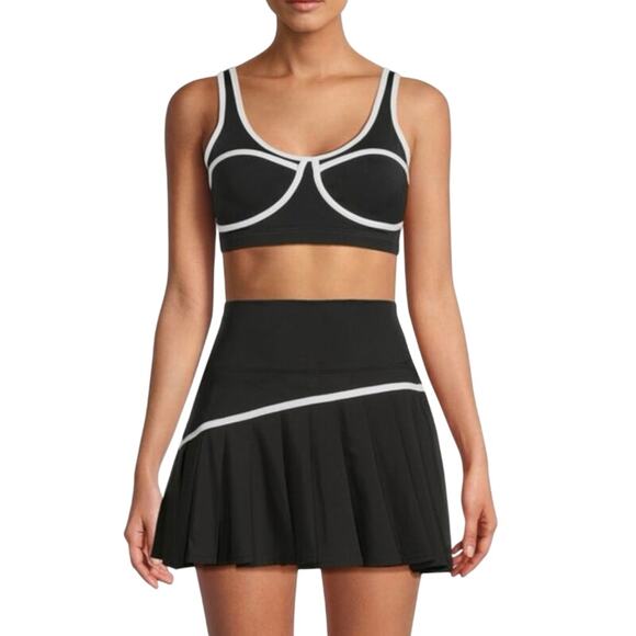 Beach Riot Tennis Skirt Set Womens XS/ Olympia Love Small Black White Mini - Picture 1 of 8